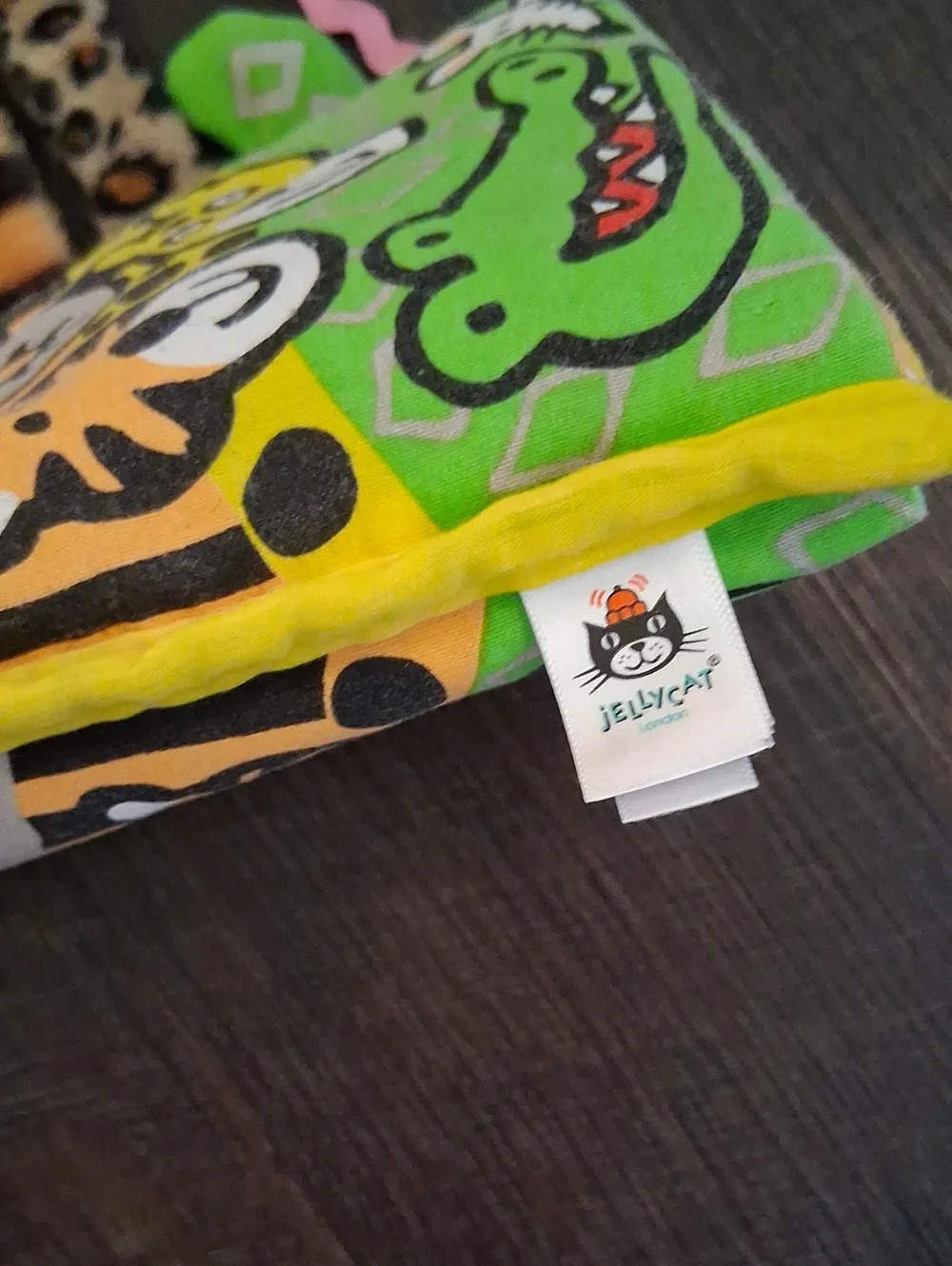 Jellycat Yellow Multicolor Jungle Tails Soft Activity Book